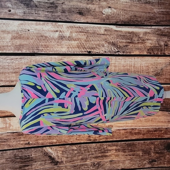 Lilly Pulitzer Size Medium Dress Indigo Palm Reader Print - Picture 4 of 5